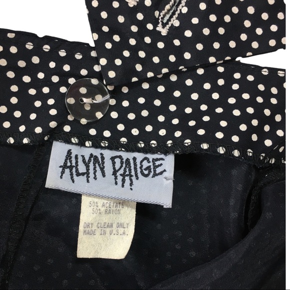 Vintage Y2K Romper Shorts Onesie Playsuit Retro PinUp Black White Tiny Polka Dot - Picture 12 of 12